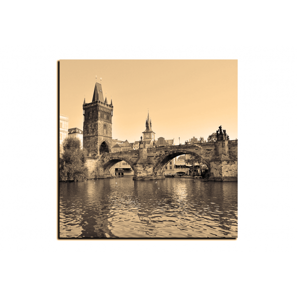 Obraz na plátně - Karlův most v Praze - čtverec